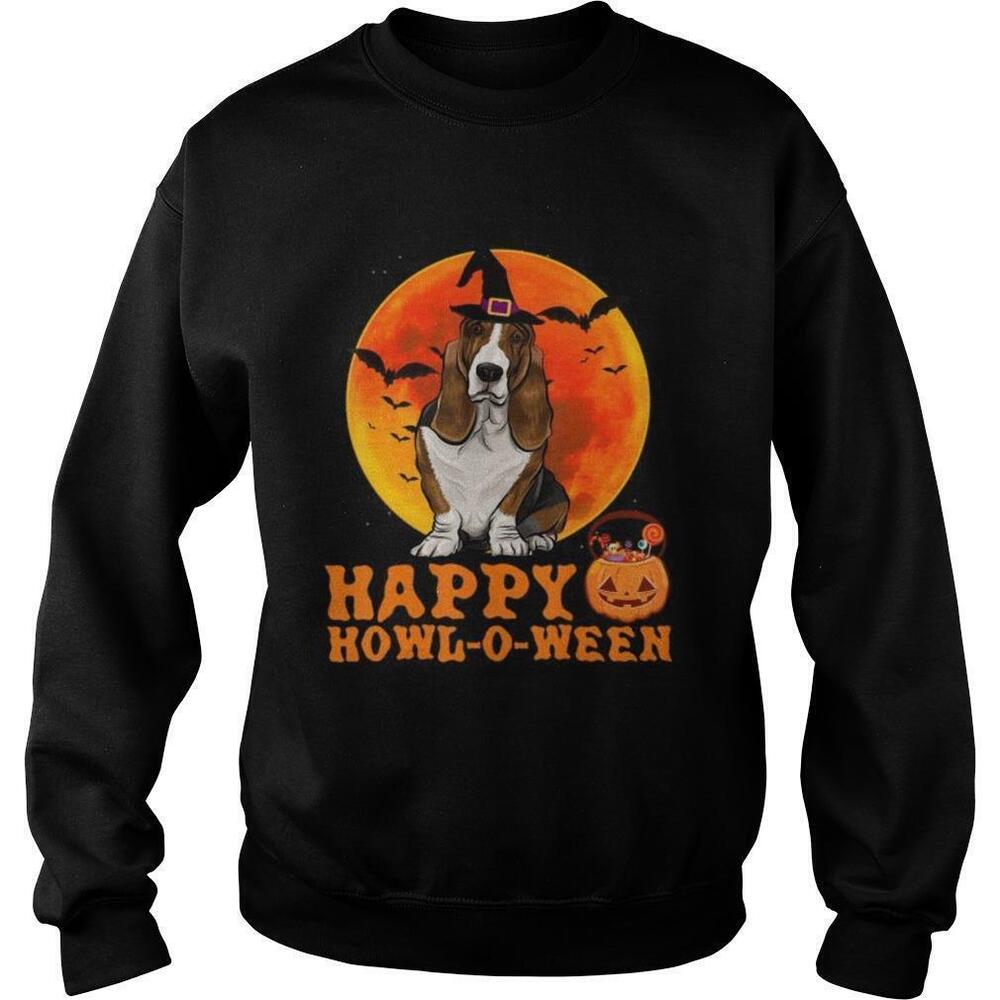 Basset Hound Dog Halloween Happy Howloween Sweatshirt